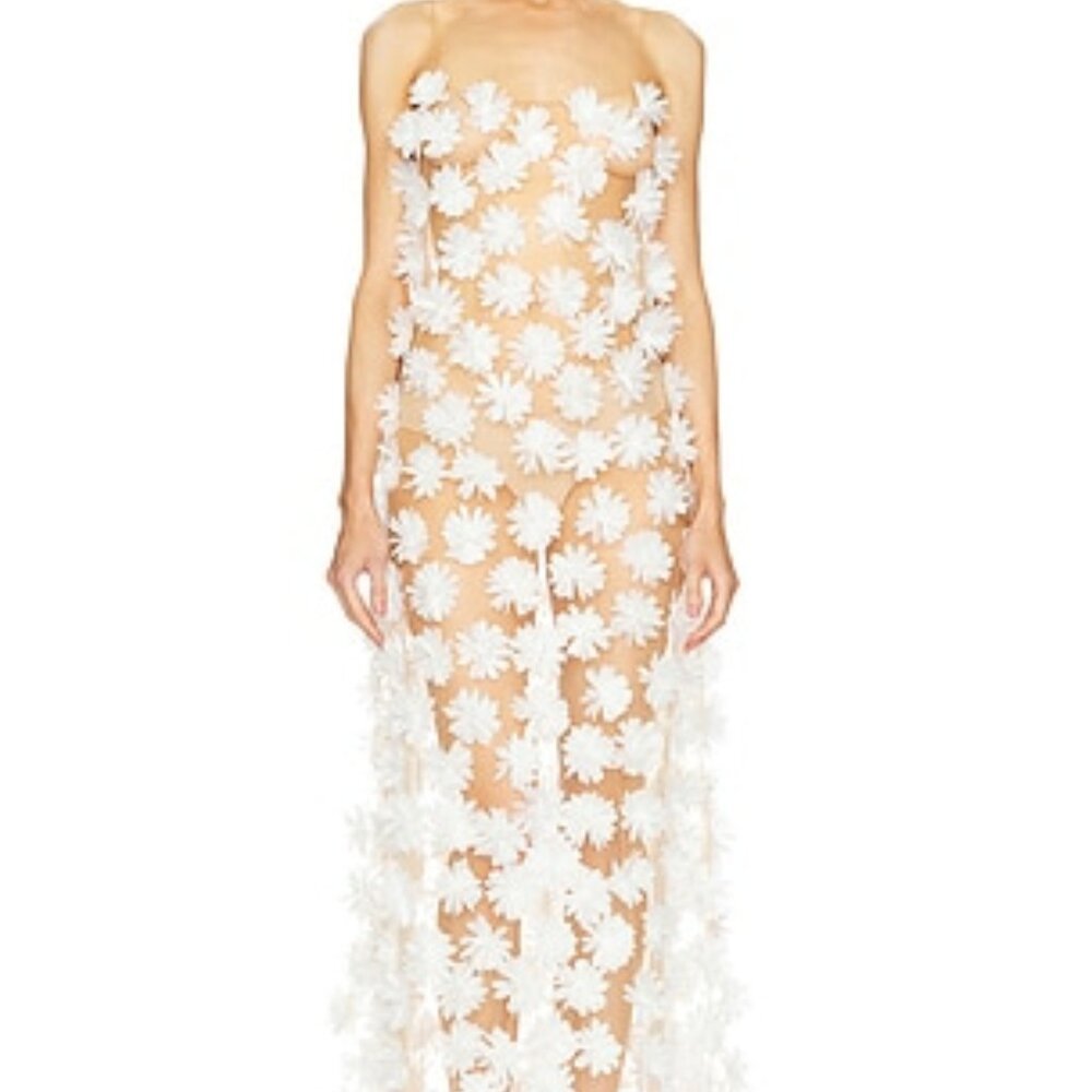 Savannah Maxi Dress in Lily White SELEZZA LONDON